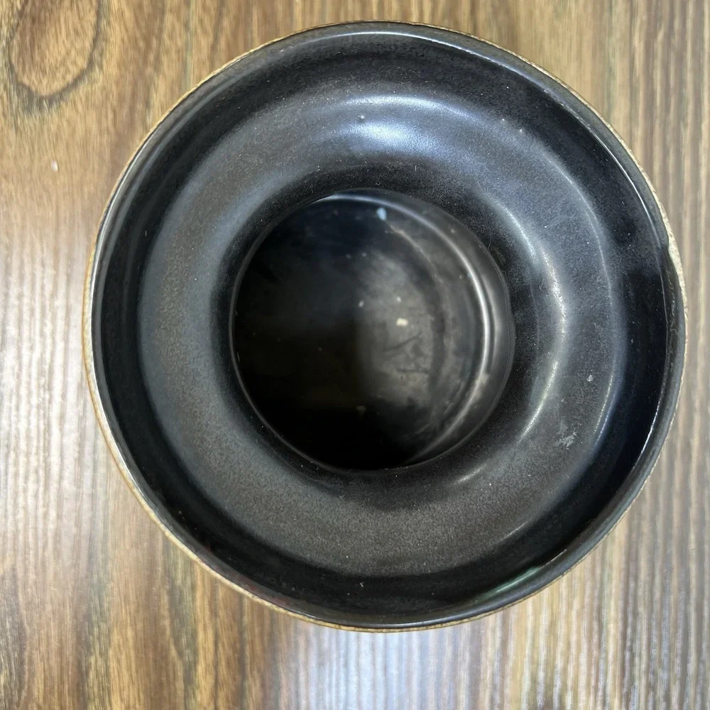 VTG‎ Lapid Israel Pottery Vase Handpainted Sara L Brutalist MCM Israeli Art